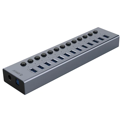 هاب 13 پورت USB3.0 اوریکو مدل BT2U3-13AB + آداپتور
