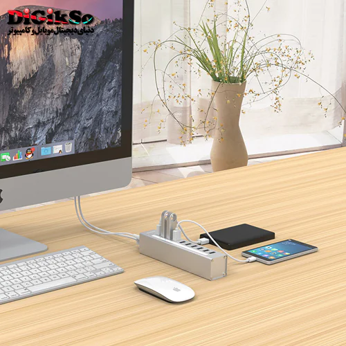 هاب 10 پورت USB3.0 اوریکو مدل A3H10 + آداپتور