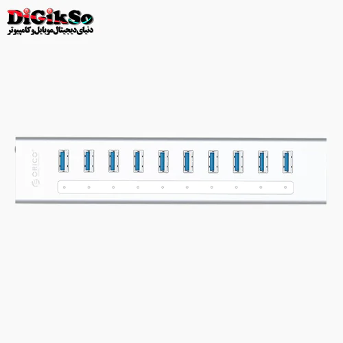 هاب 10 پورت USB3.0 اوریکو مدل A3H10 + آداپتور