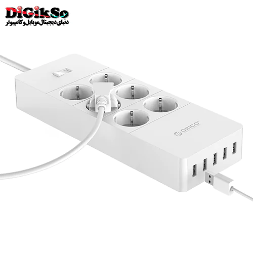 محافظ برق 6 کانال 5 پورت شارژ اوریکو مدل HPC-6A5U-V1-EU