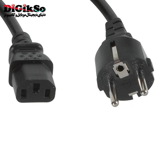 کابل برق پاور کیس 3 پین بافو مدل EU-C13 به طول 1.5 متر