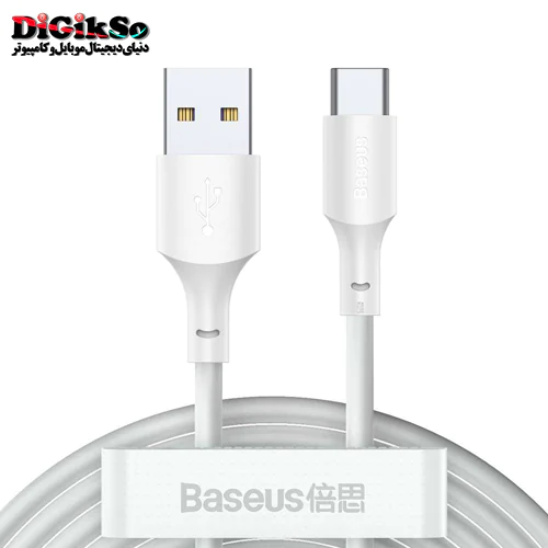 کابل USB به Type-C باسئوس مدل TZCATZJ-02 به طول 1.5 متر پک 2 عددی