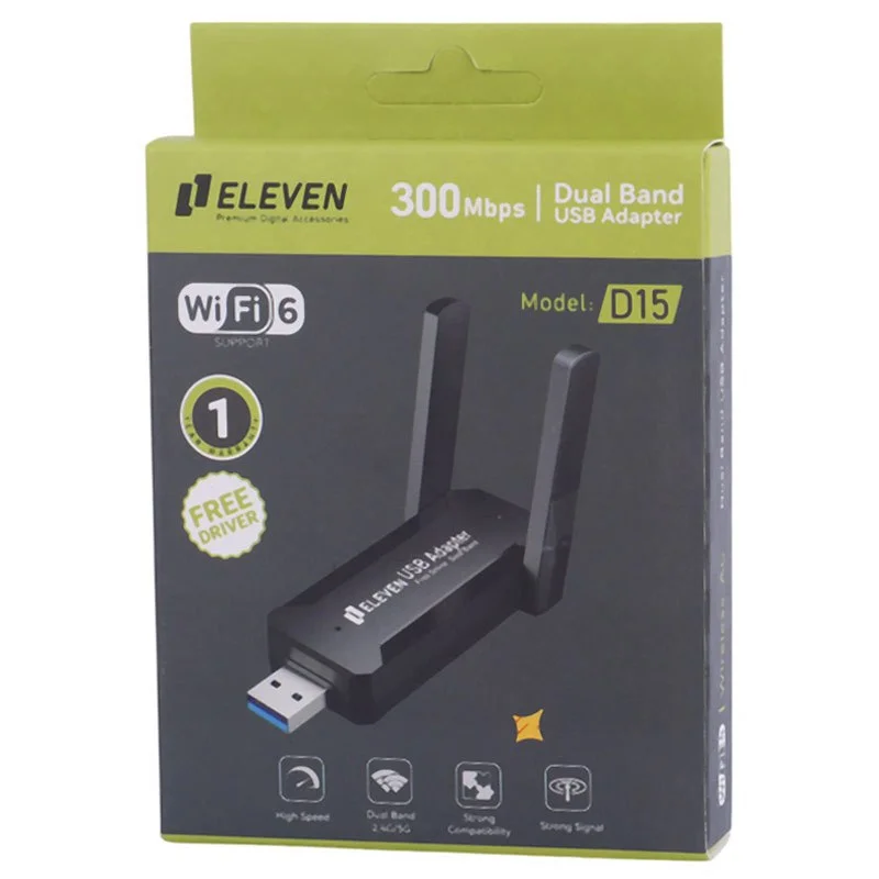 کارت شبکه بی سیم آنتن دار ایلون مدل Eleven D15