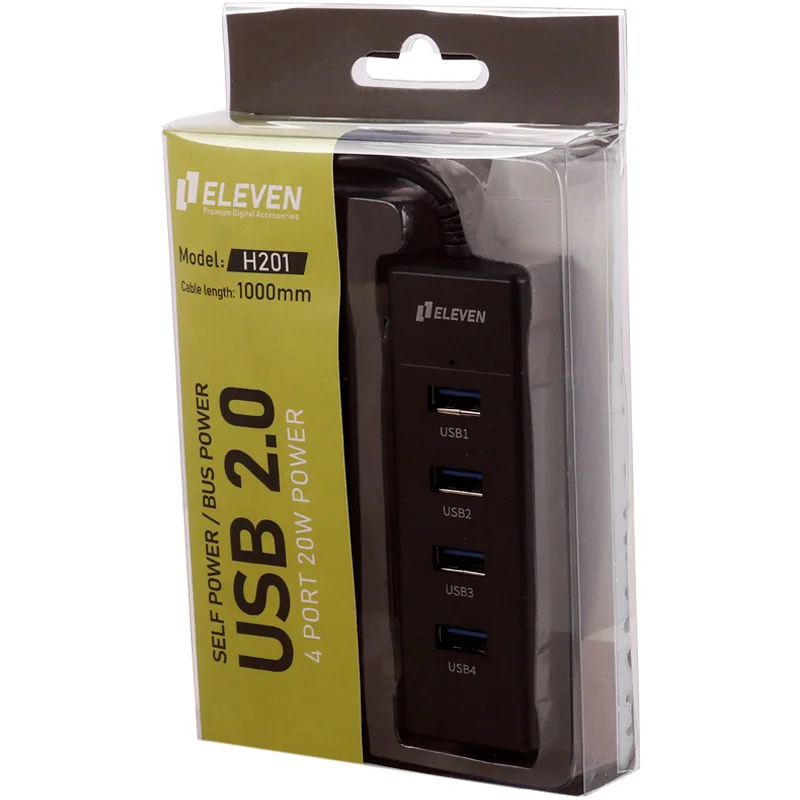 هاب 4 پورت USB 2.0 ایلون مدل Eleven H201