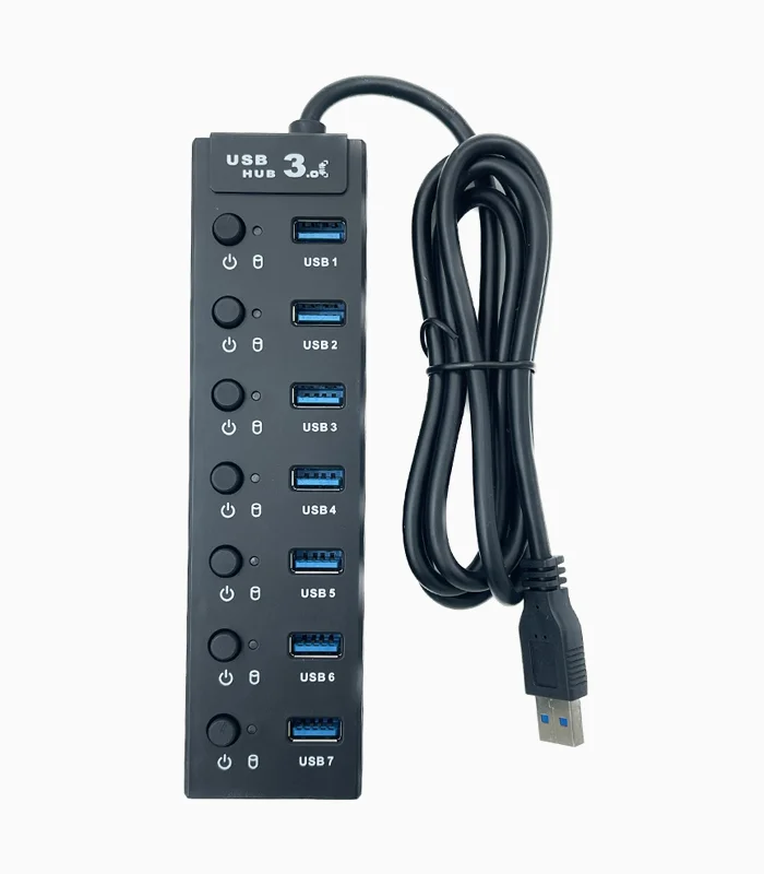 هاب ۷ پورت USB 3.0 کلید دار کی نت مدل K-HUAMH907