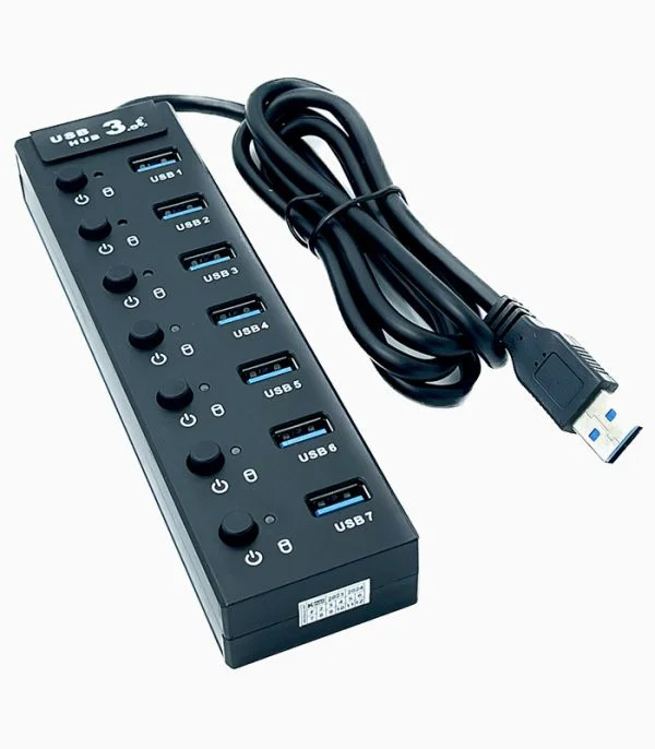 هاب ۷ پورت USB 3.0 کلید دار کی نت مدل K-HUAMH907