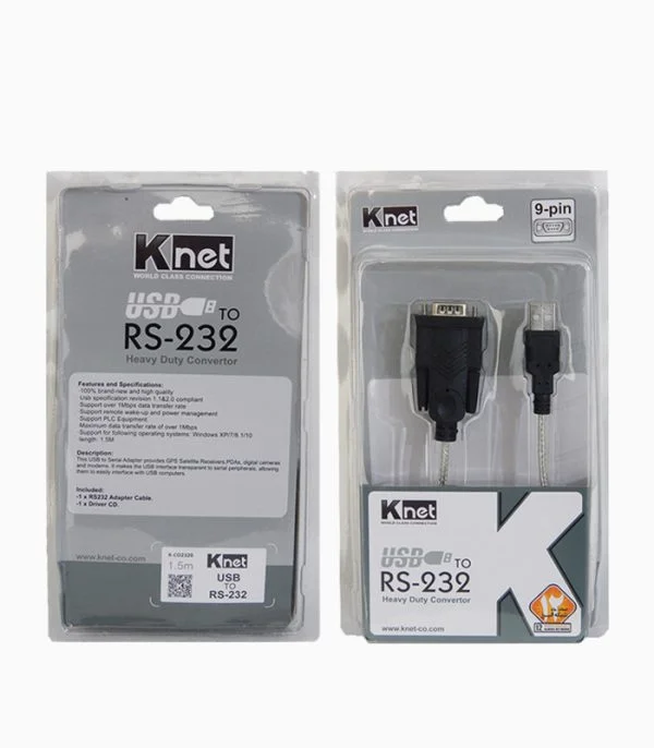 مبدل USB 2.0 به RS232 (9 پین) کی نت مدل K-COURS232