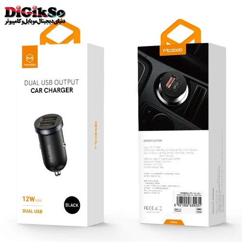 شارژر فندکی دو پورت مک دودو مدل CC-6601