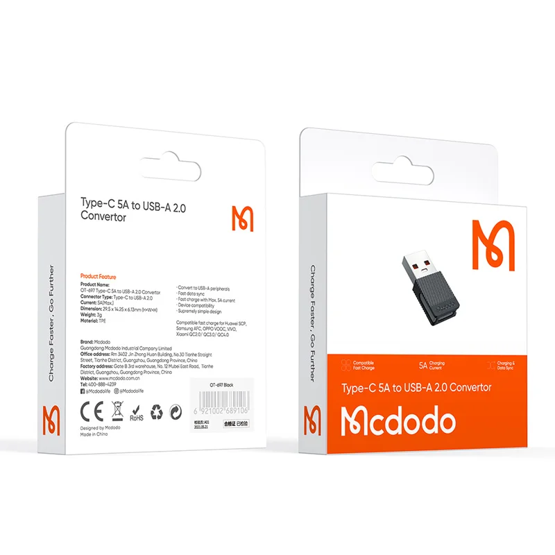تبدیل USB به Type-C مک دودو مدل Mcdodo OT-6970