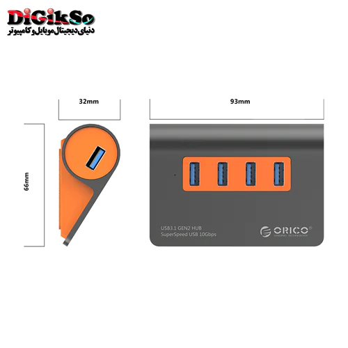 هاب 4 پورت USB 3.1 اوریکو مدل M3H4-G2
