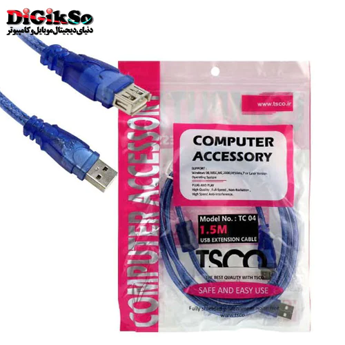 کابل افزایش طول USB 2.0 تسکو مدل TC 04 به طول 1.5 متر