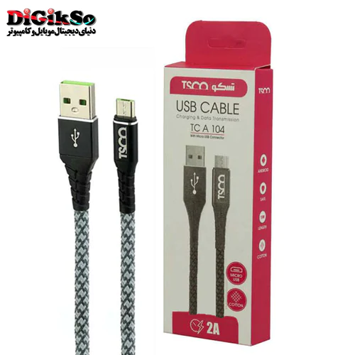 کابل شارژ micro USB به USB تسکو مدل TC A104 به طول 1 متر