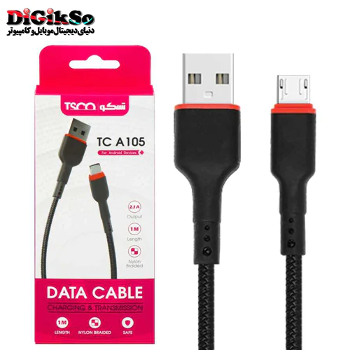 کابل شارژ micro USB به USB تسکو مدل TC A105 به طول 1 متر