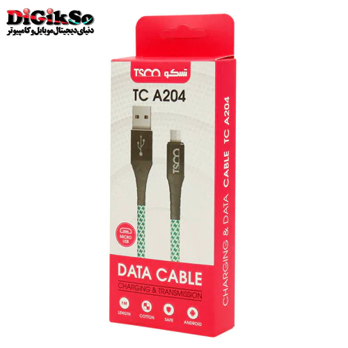 کابل شارژ کنفی micro USB تسکو مدل TC A204 به طول 1 متر
