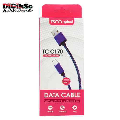 کابل Type-C به USB تسکو مدل TC C170 به طول 1 متر
