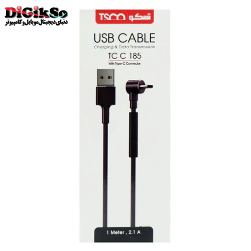 کابل تایپ سی به USB تسکو مدل TC C185 یکسر L به طول 1 متر