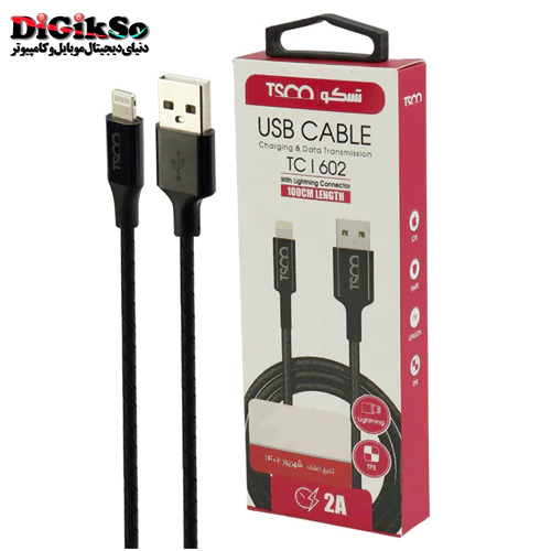 کابل شارژ Lightning به USB تسکو مدل TC I602 به طول 1 متر