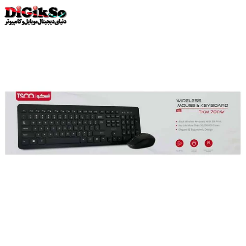 کیبورد و ماوس بی سیم تسکو مدل TSCO TKM 7011W