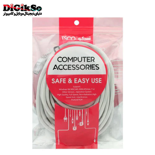 کابل شبکه Cat6 تسکو مدل TSCO TNC 6100 UTP به طول 10 متر