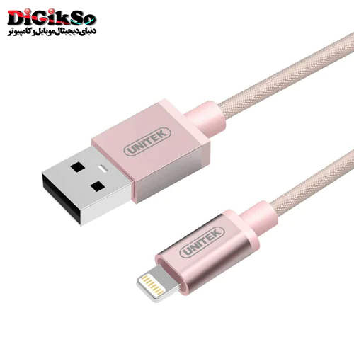 کابل شارژ USB به لایتنینگ یونیتک مدل Y-C499A به طول 1 متر